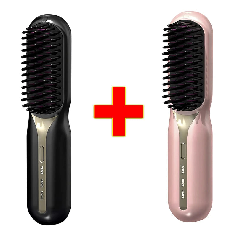 Lançamento - Escova Alisadora de Cabelo 5 em 1 Sem Fio PureGlam 2.0